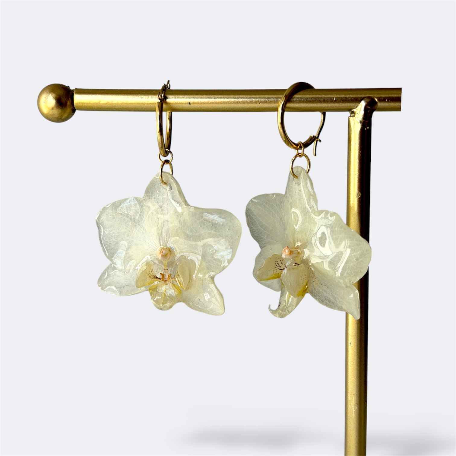 Pendientes Orquídea - Marfil