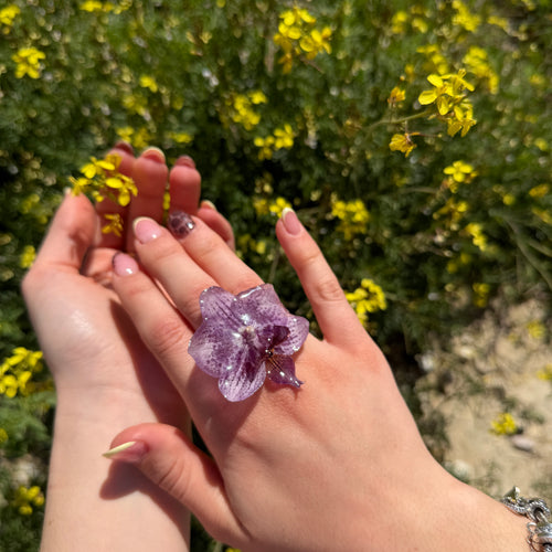 Anillo Orquídea - Malva